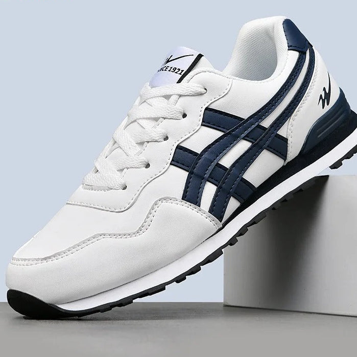 RetroMotion Sneakers – White/ Blue